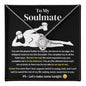 To My Soulmate Love Knot Necklace - I Love You More Than Orgasms Black w/Gold