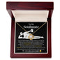 To My Soulmate Love Knot Necklace - I Love You More Than Orgasms Black w/Gold