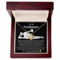 To My Soulmate Love Knot Necklace - I Love You More Than Orgasms Black