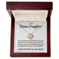 To My Bonus Daughter Love Knot Necklace - Lucky To Have You