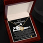 To My Soulmate Love Knot Necklace - I Love You More Than Orgasms Black