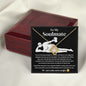 To My Soulmate Love Knot Necklace - I Love You More Than Orgasms Black