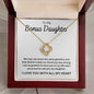 To My Bonus Daughter Love Knot Necklace - Our Bond Is Strong