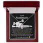 To My Soulmate Love Knot Necklace - I Love You More Than Orgasms Black w/Gold