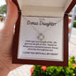 Bonus Daughter Gold or Silver Love Knot Necklace - Shine Like The Brightest Star