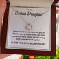 To My Bonus Daughter Love Knot Necklace - Grateful You Are In My Life