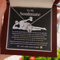 To My Soulmate Love Knot Necklace - I Love You More Than Orgasms Black w/Gold