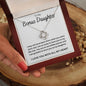 To My Bonus Daughter Love Knot Necklace - Lucky To Have You