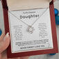 To My Daughter - Never Forget I Love You Love Knot Necklace