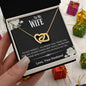 To My Wife - I'm Not Perfect Interlocking Hearts Necklace