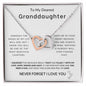 To My Granddaughter - Keep Me In Your Heart Interlocking Hearts Necklace