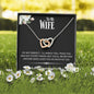 To My Wife - I'm Not Perfect Interlocking Hearts Necklace