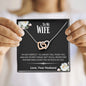 To My Wife - I'm Not Perfect Interlocking Hearts Necklace