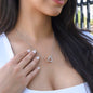 To My Granddaughter - Keep Me In Your Heart Interlocking Hearts Necklace