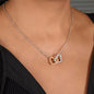 To My Wife - I'm Not Perfect Interlocking Hearts Necklace