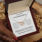 To My Granddaughter - Keep Me In Your Heart Interlocking Hearts Necklace