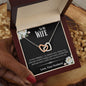 To My Wife - I'm Not Perfect Interlocking Hearts Necklace