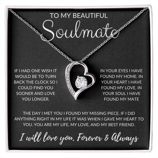 To My Soulmate - Forever Love Necklace Gift For Valentines Day