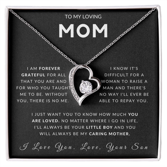 To My Mom - I'm Always Your Little Boy Forever Love Necklace - Love Your Son