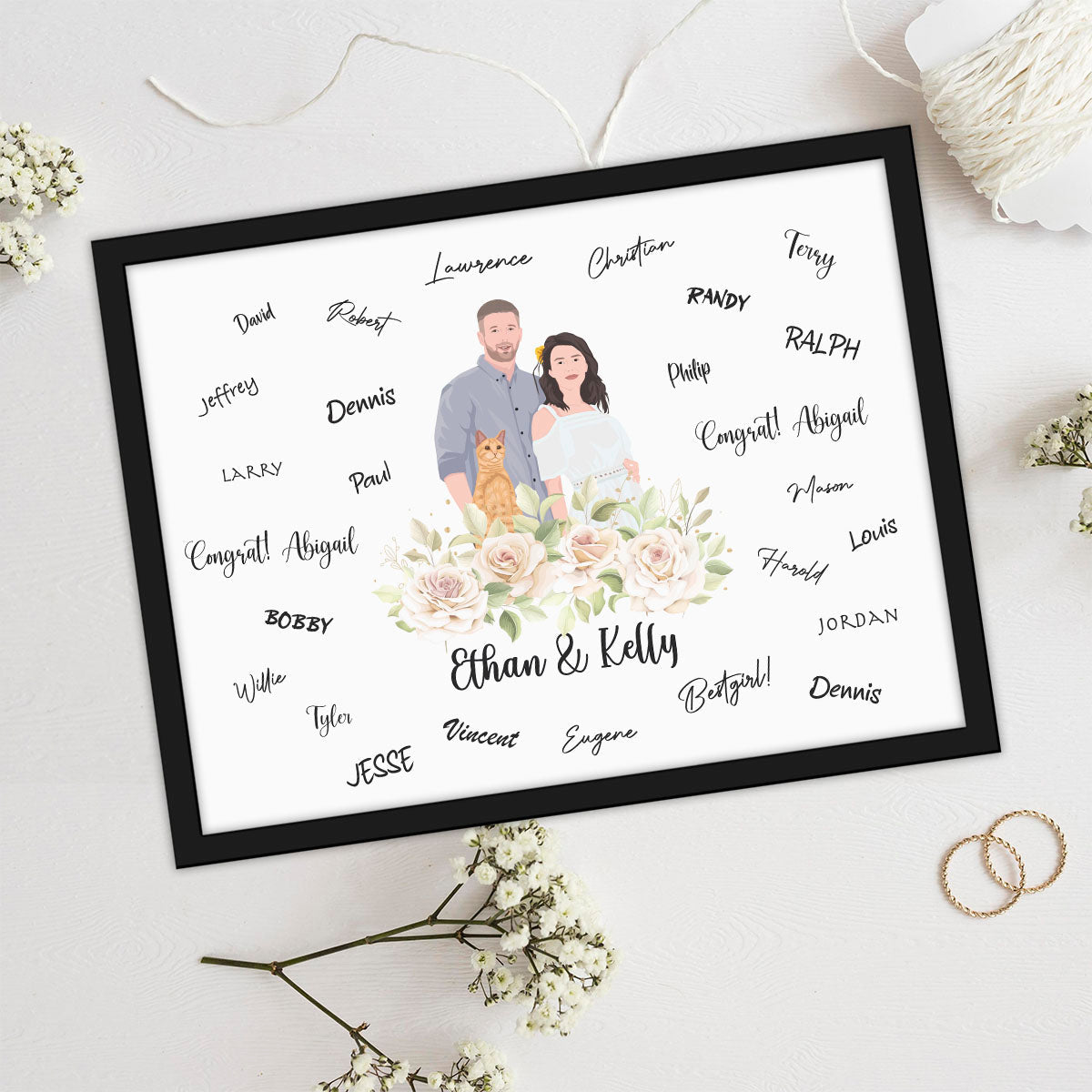 Custom Guest Book Signature Frame