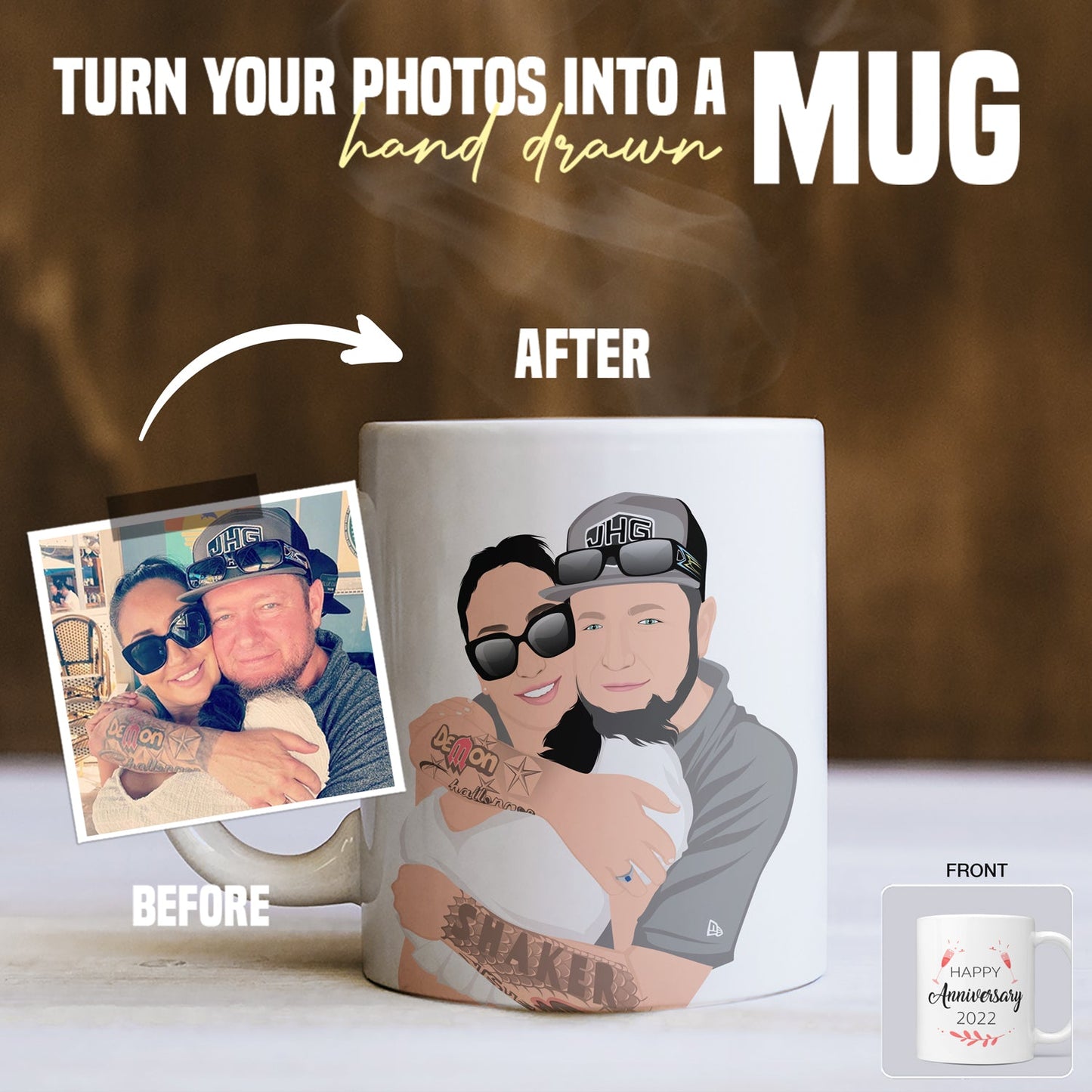 Happy Anniversary Mug Personalized