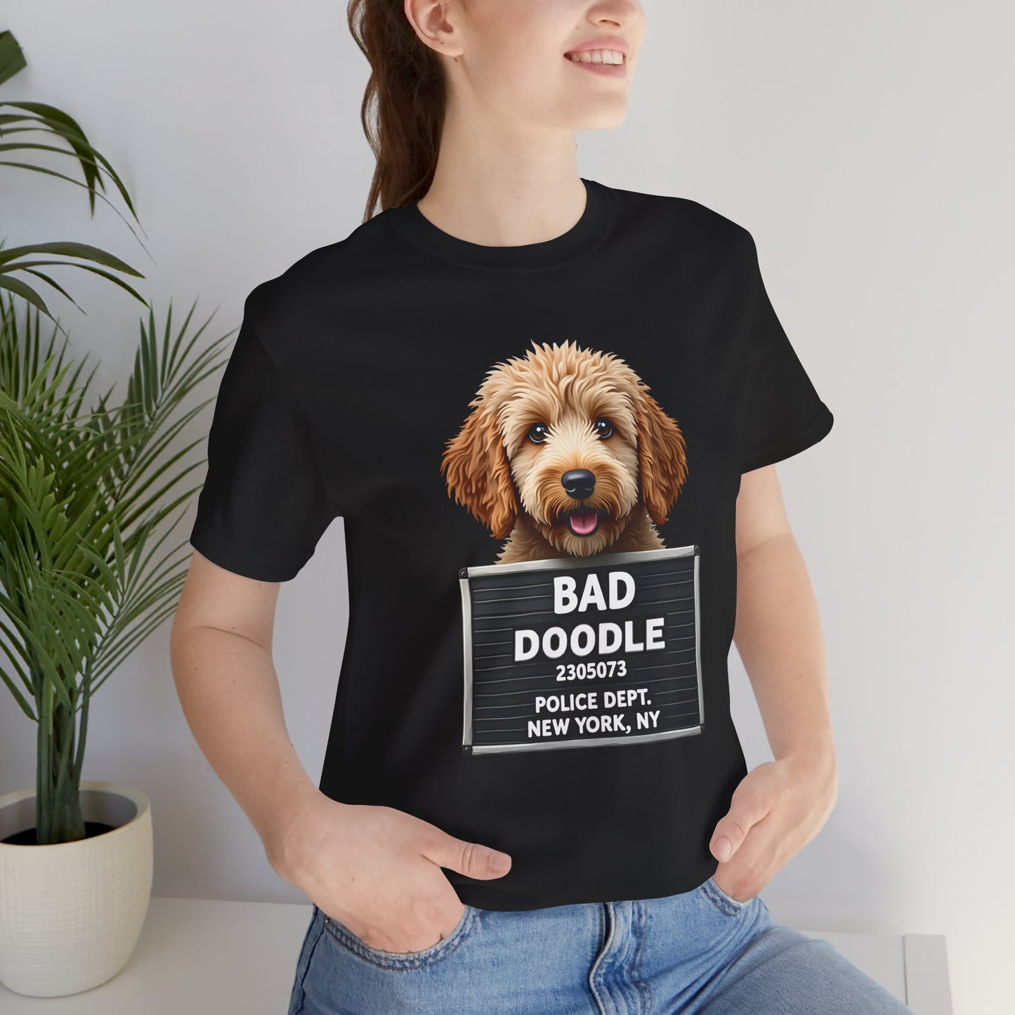 Funny Bad Goldendoodle Mugshot T-Shirt