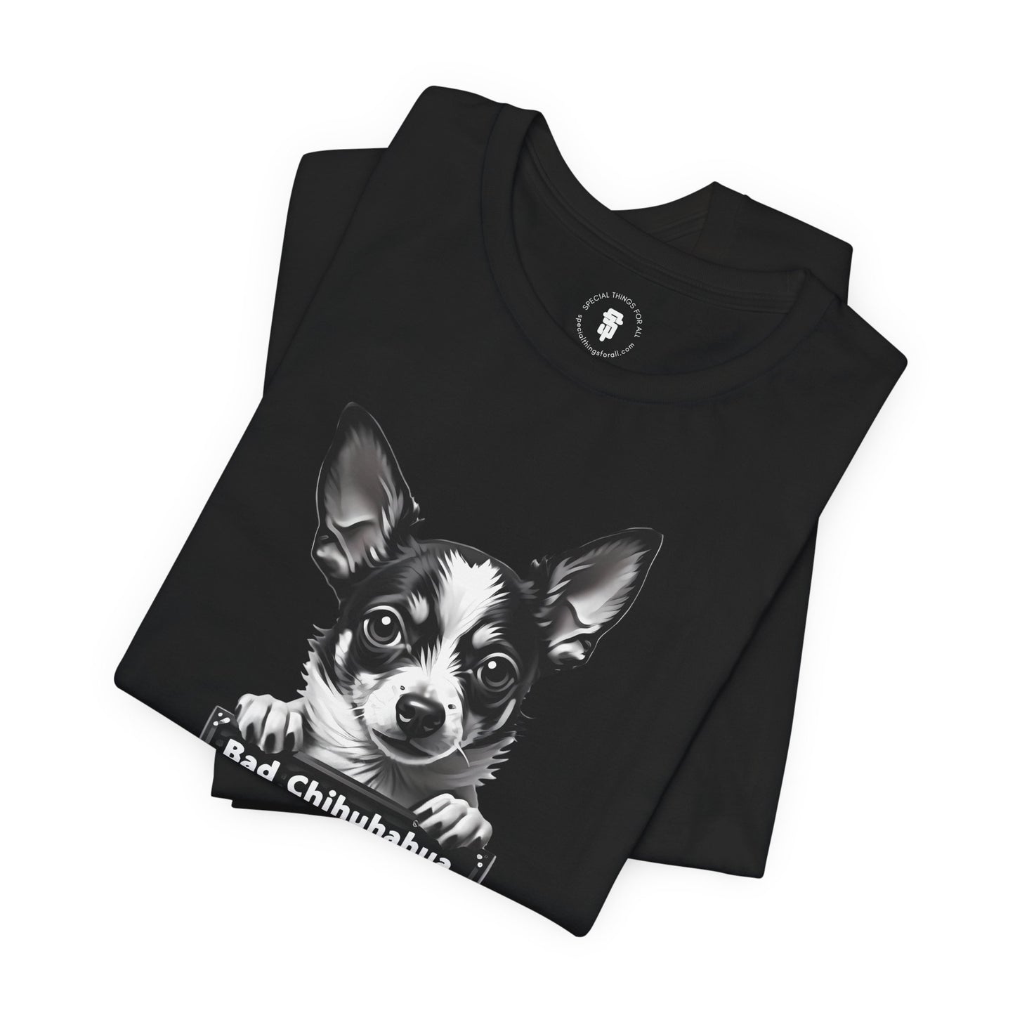 Funny Bad Chihuahua Mugshot T-Shirt