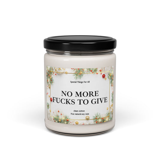 No More Fucks To Give Glass Candle