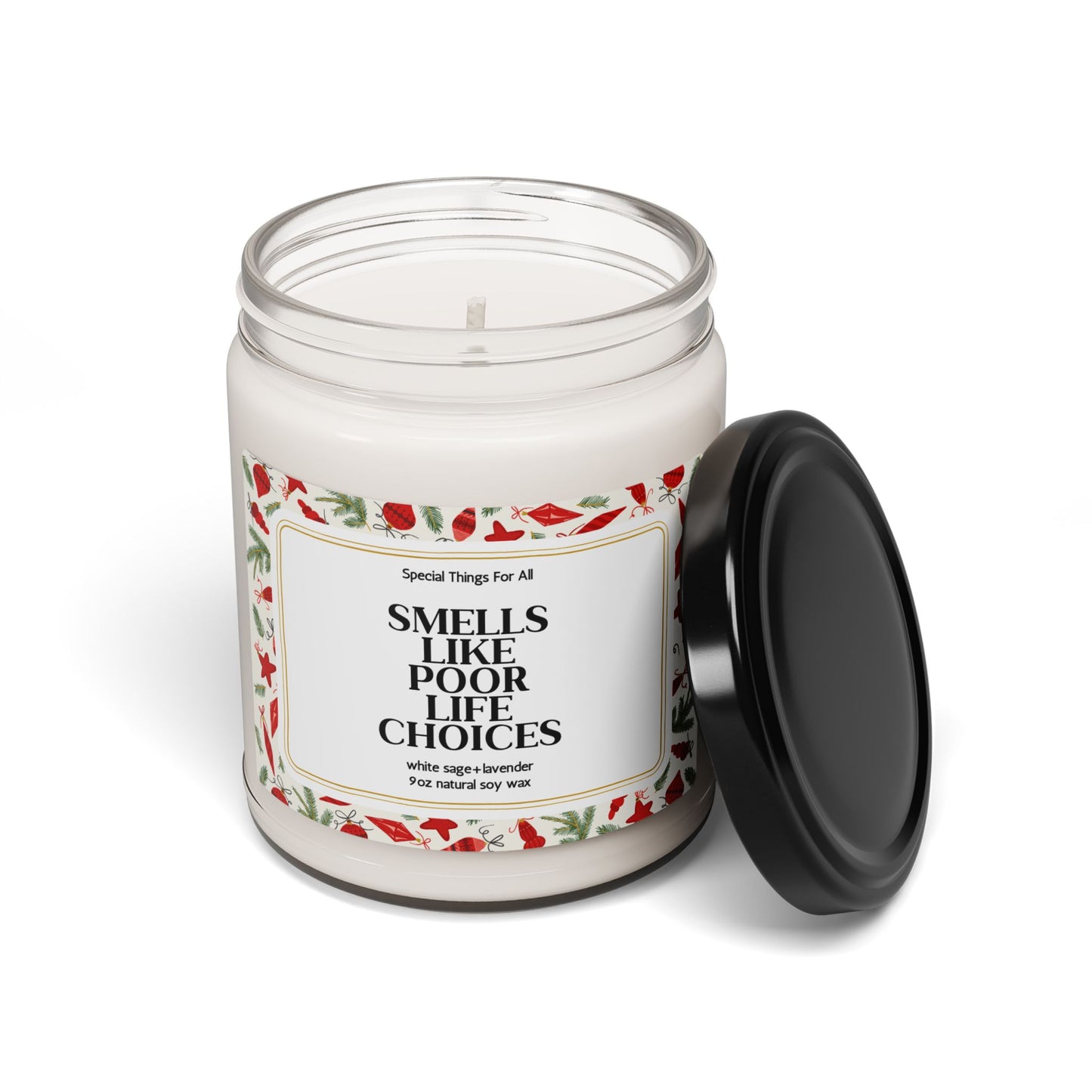 Smells Like Poor Life Choices Glass Candle
