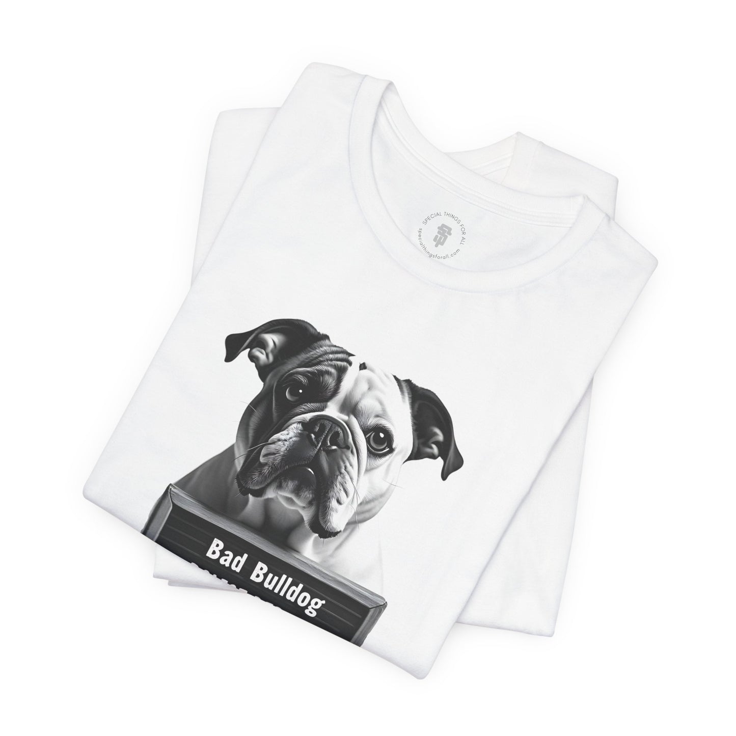 Funny Bad Bulldog Mugshot T-Shirt