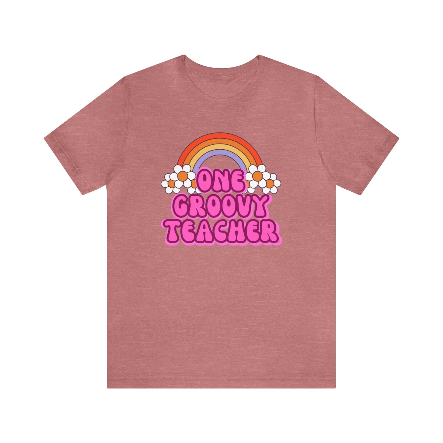 One Groovy Teacher Retro T-Shirt