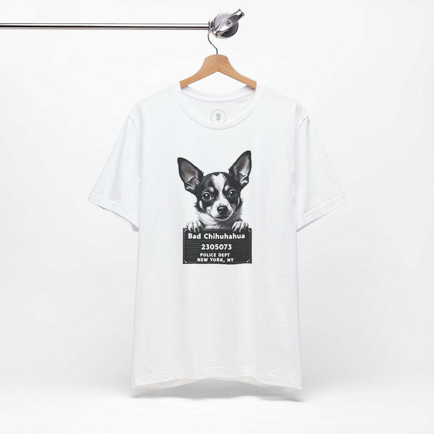 Funny Bad Chihuahua Mugshot T-Shirt