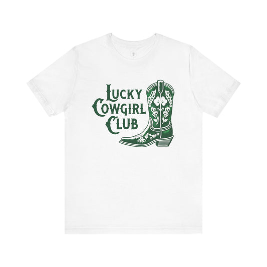 Lucky Cowgirl Club Funny St. Patrick's Day T-Shirt