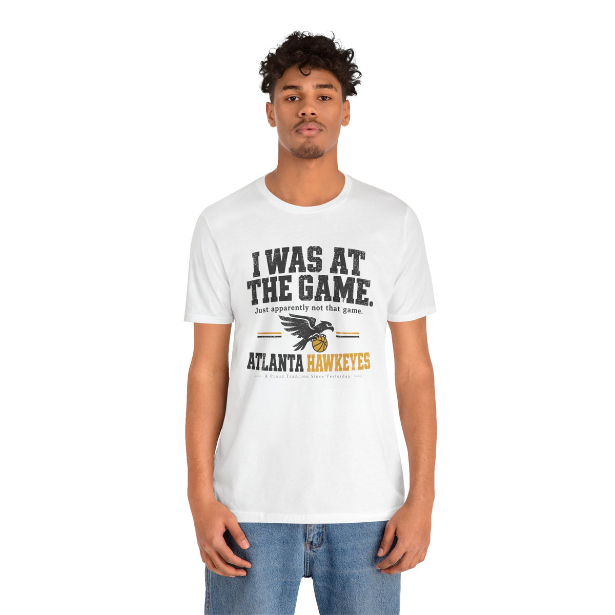 Atlanta Hawkeyes Political Satire Basketball T-Shirt - I Was At The Game