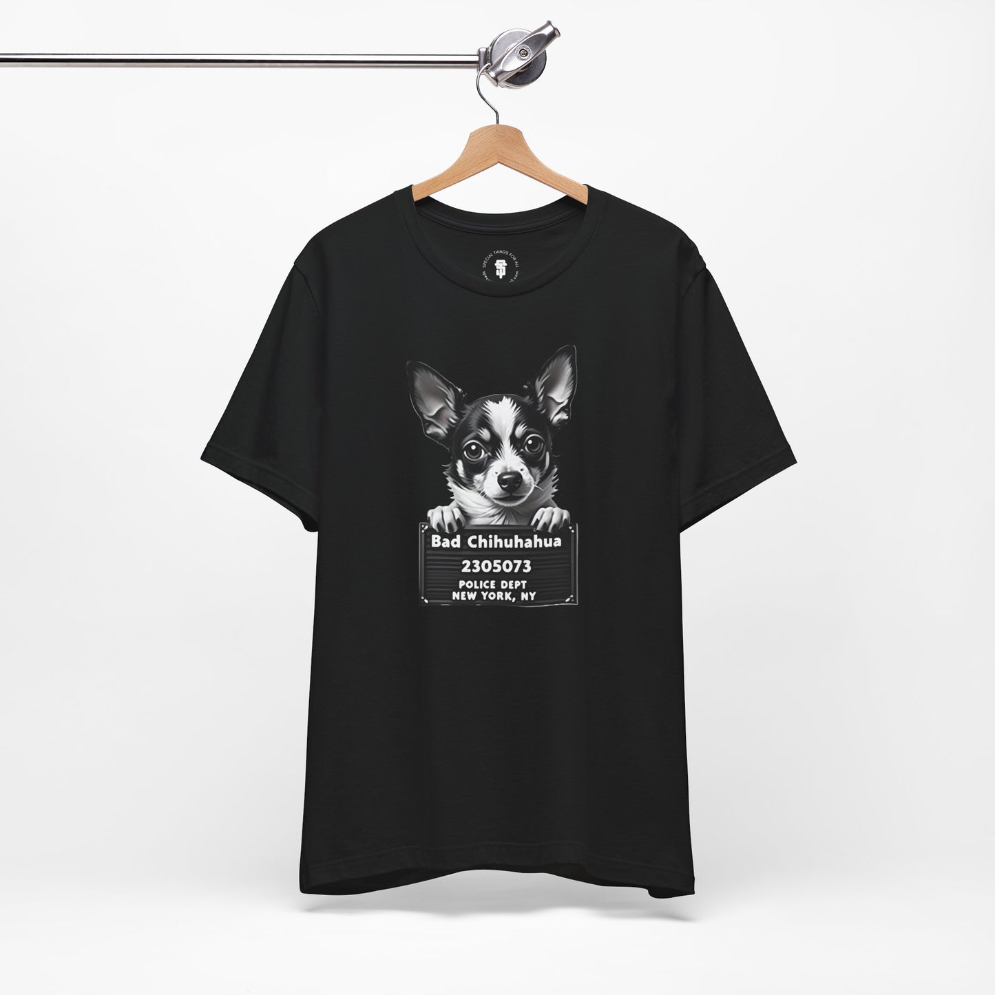 Funny Bad Chihuahua Mugshot T-Shirt