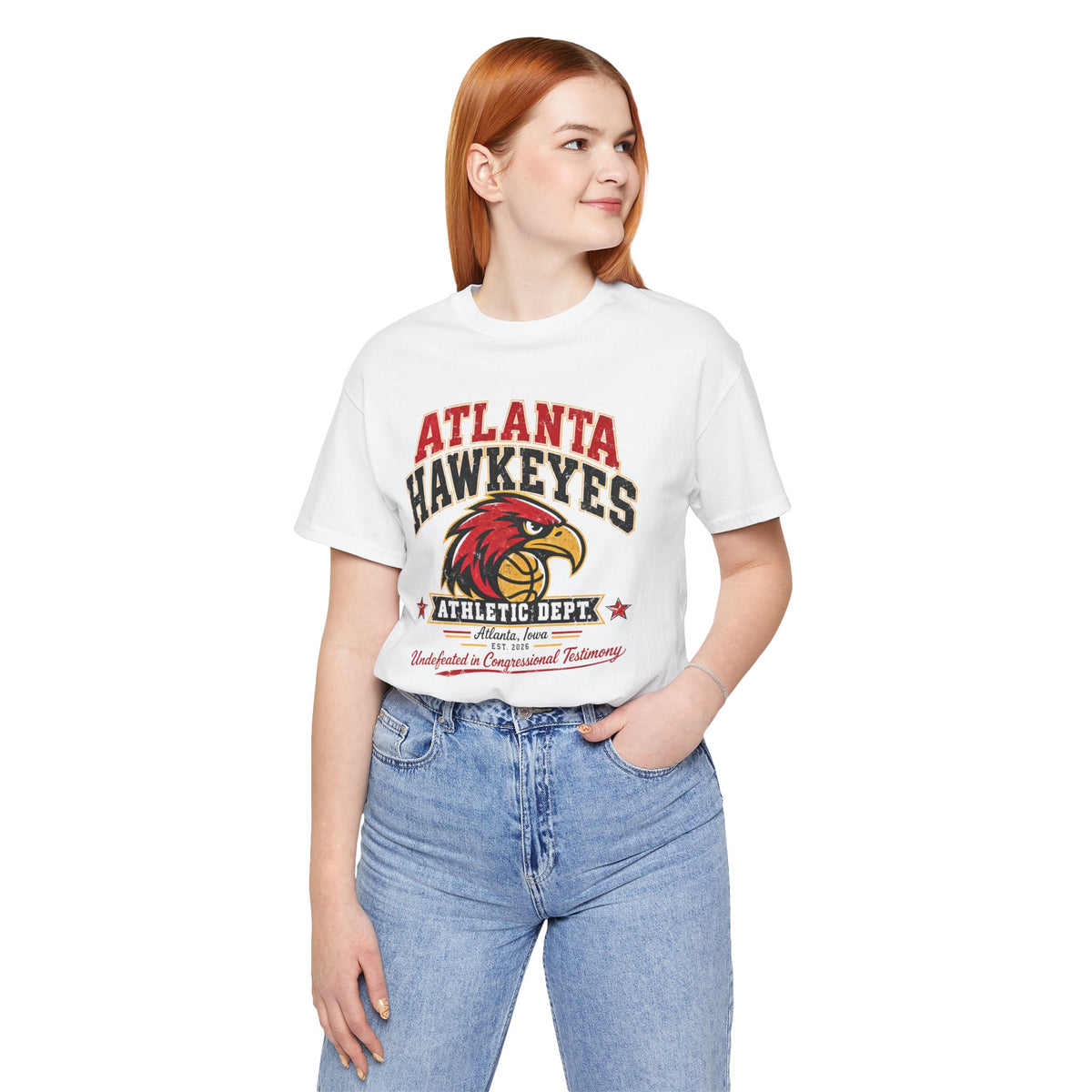 Atlanta Hawkeyes Political Satire Basketball T-Shirt - Athletic Department