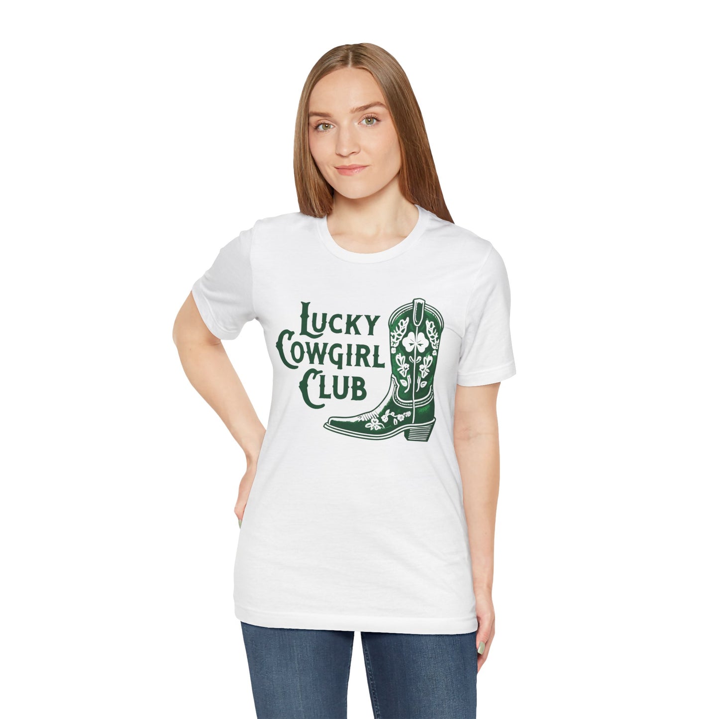 Lucky Cowgirl Club Funny St. Patrick's Day T-Shirt