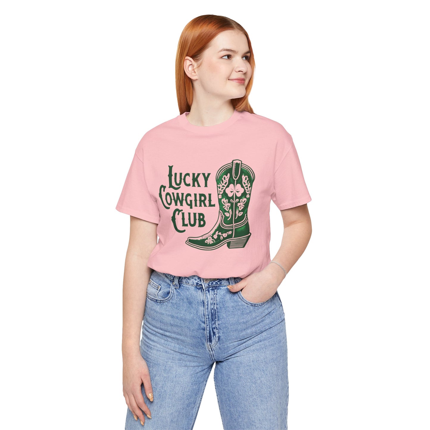 Lucky Cowgirl Club Funny St. Patrick's Day T-Shirt