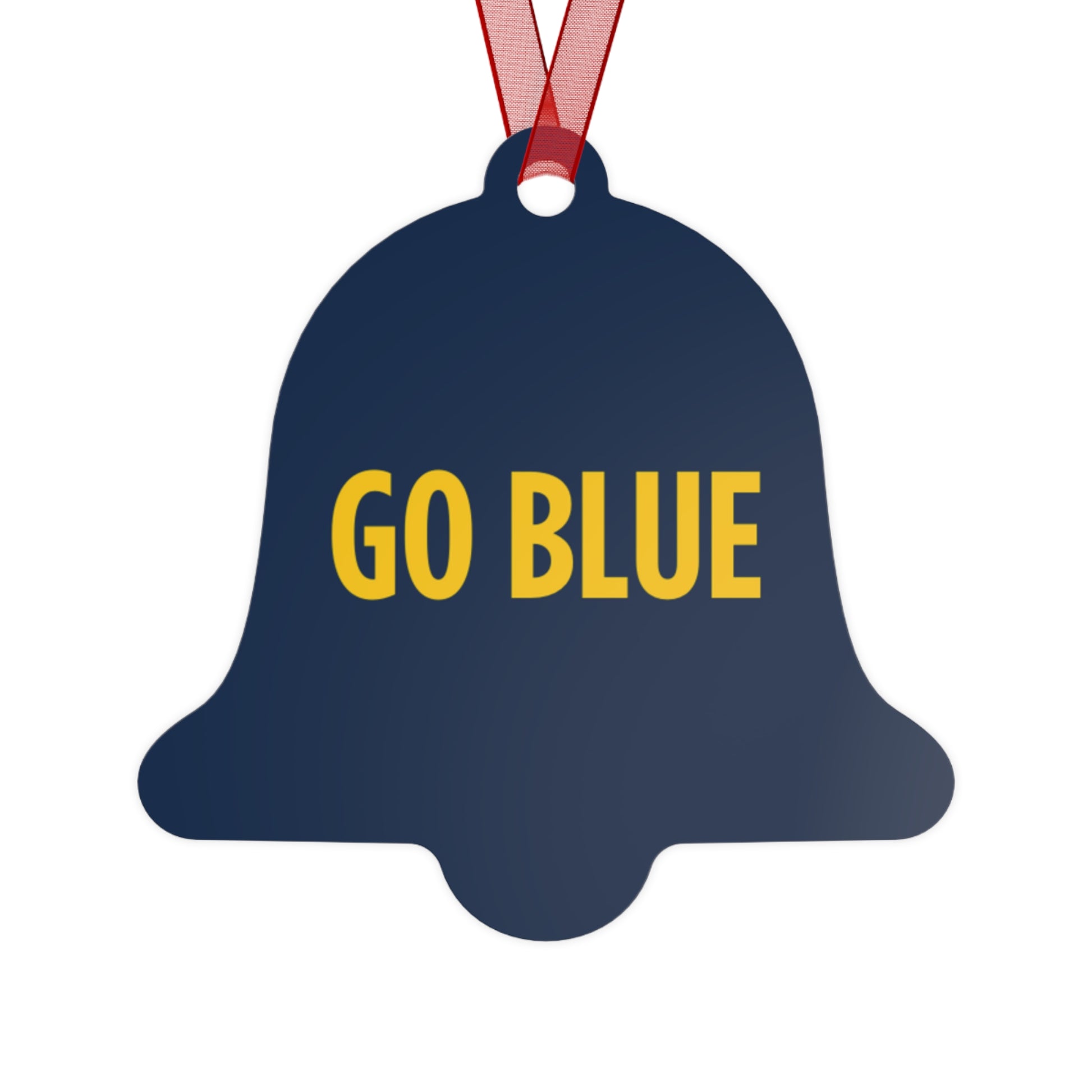 Michigan vs Everyone Ornaments. Four styles to choose from; Round, Oval, Christmas Tree and Bell. Front says Michigan vs Everyone, back says GO BLUE