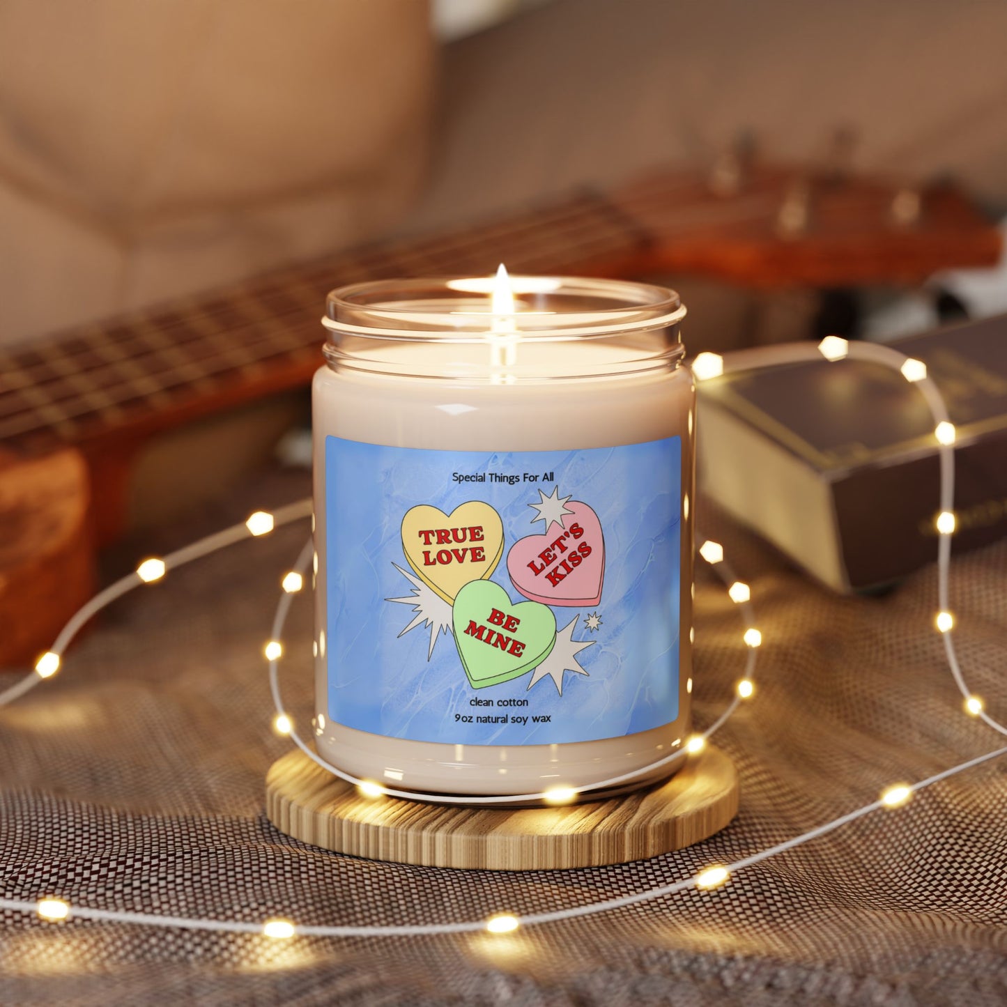 Candy Hearts Valentine's Day Candle