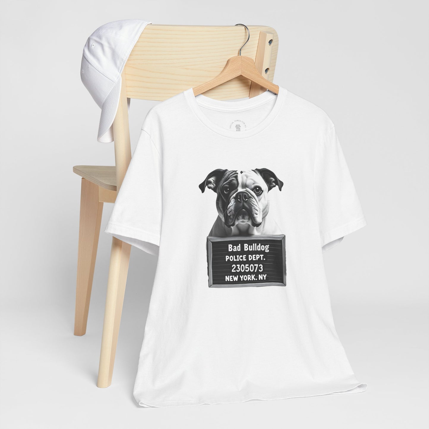 Funny Bad Bulldog Mugshot T-Shirt