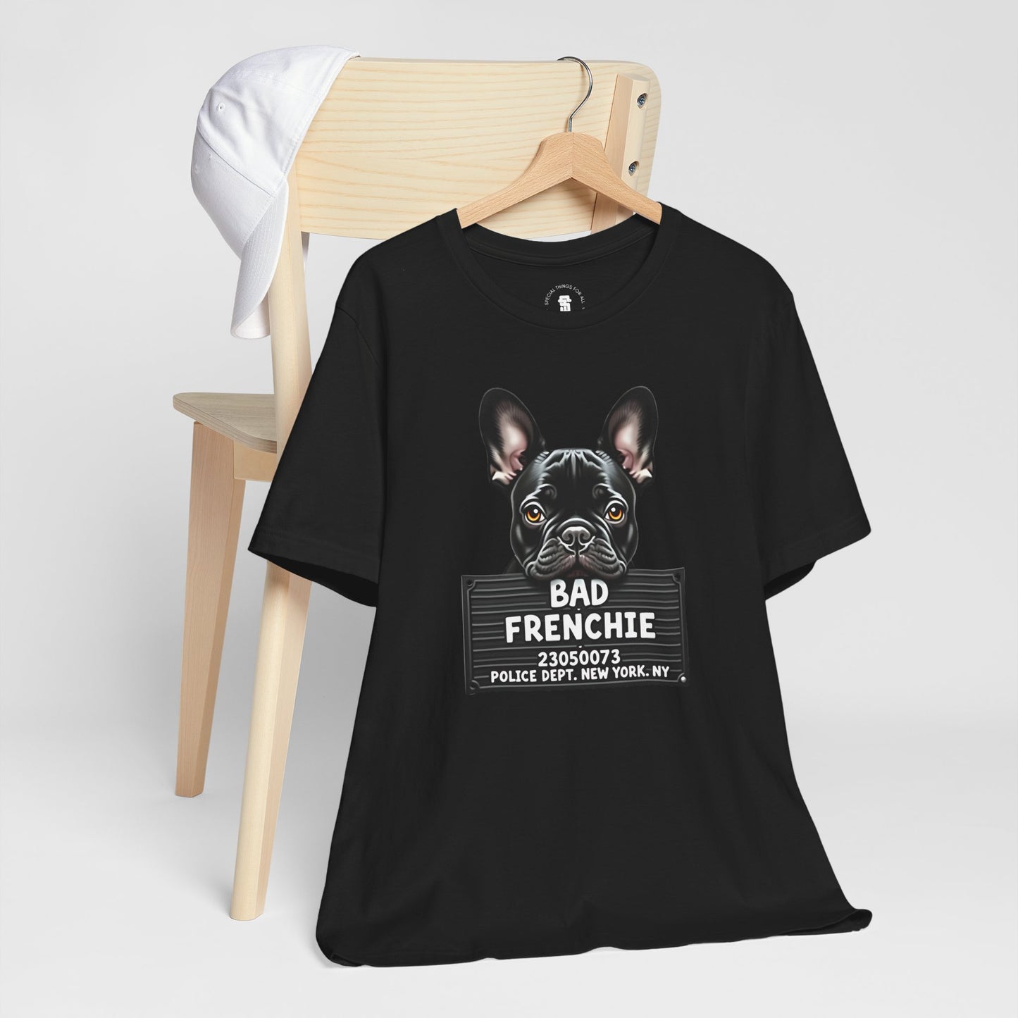 Funny Bad Frenchie Mugshot T-Shirt