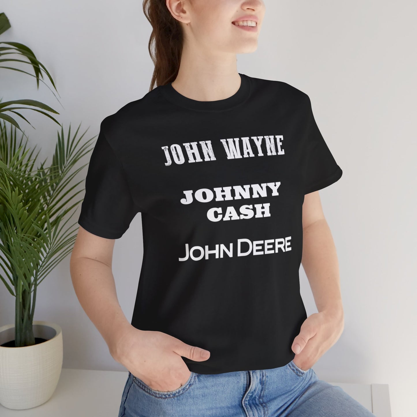 John Wayne Johnny Cash John Deere T-Shirt