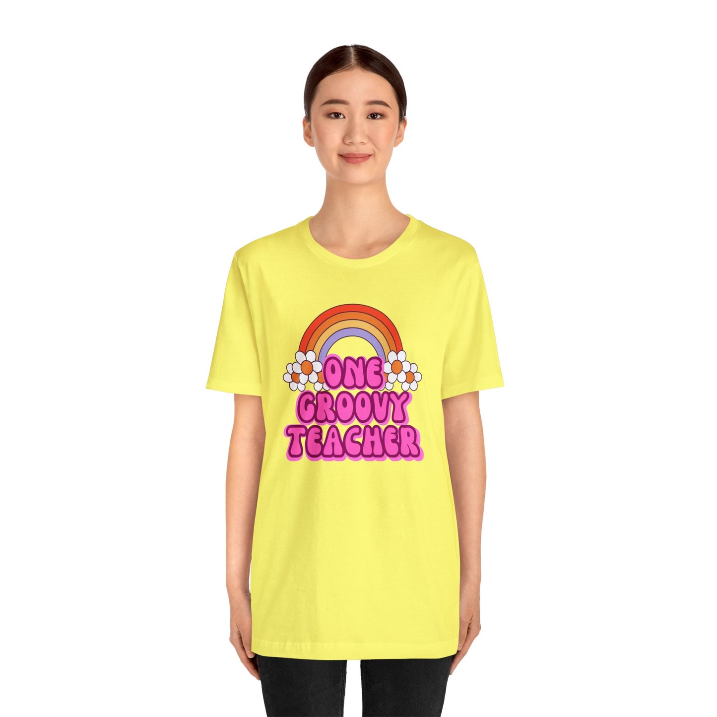 One Groovy Teacher Retro T-Shirt
