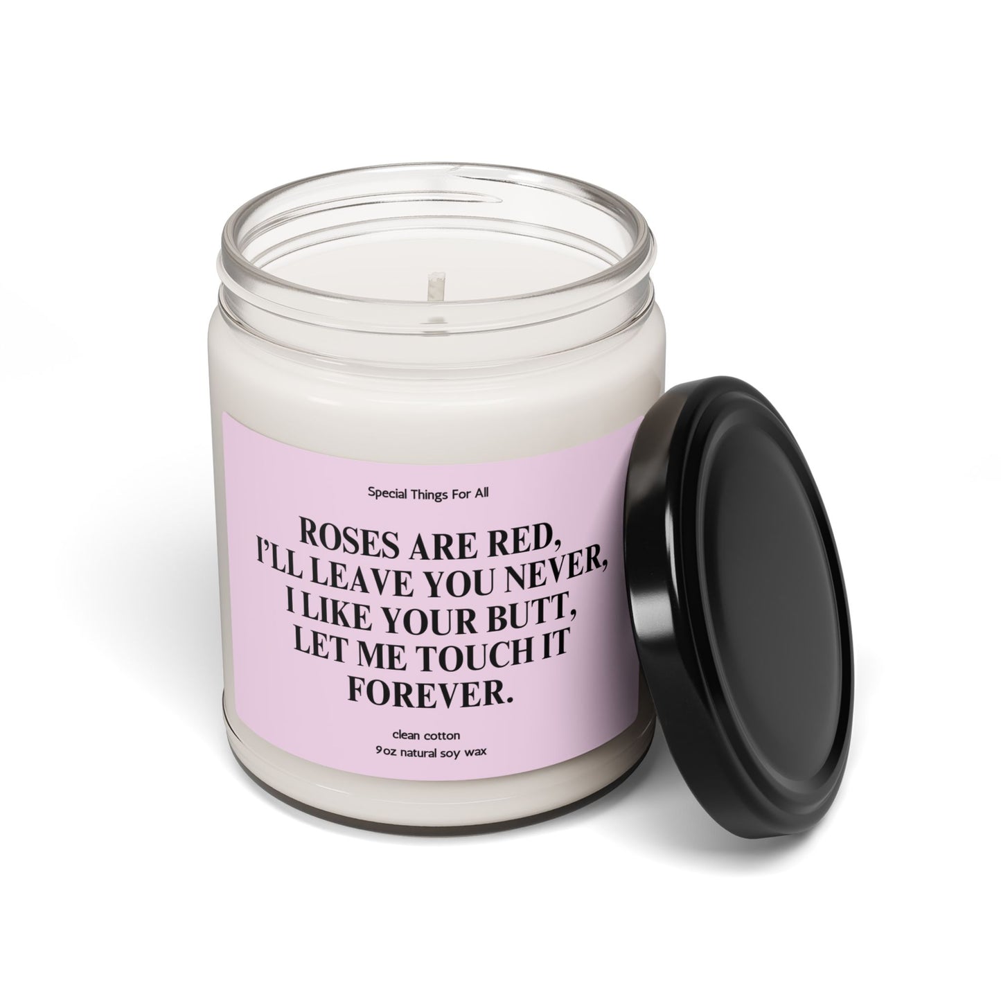 Valentine's Day Poem Candle Let Me Touch Your Butt Forever