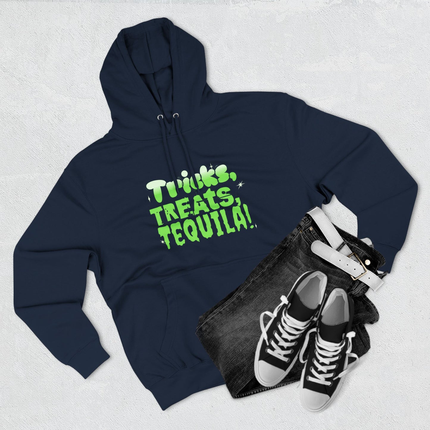 Tricks Treats Tequila Halloween Hoodie