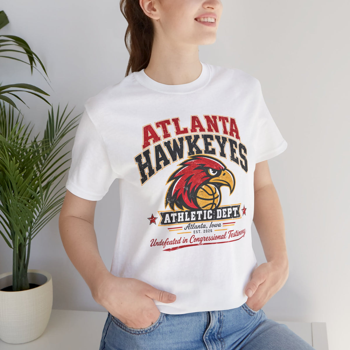 Atlanta Hawkeyes Political Satire Basketball T-Shirt - Athletic Department