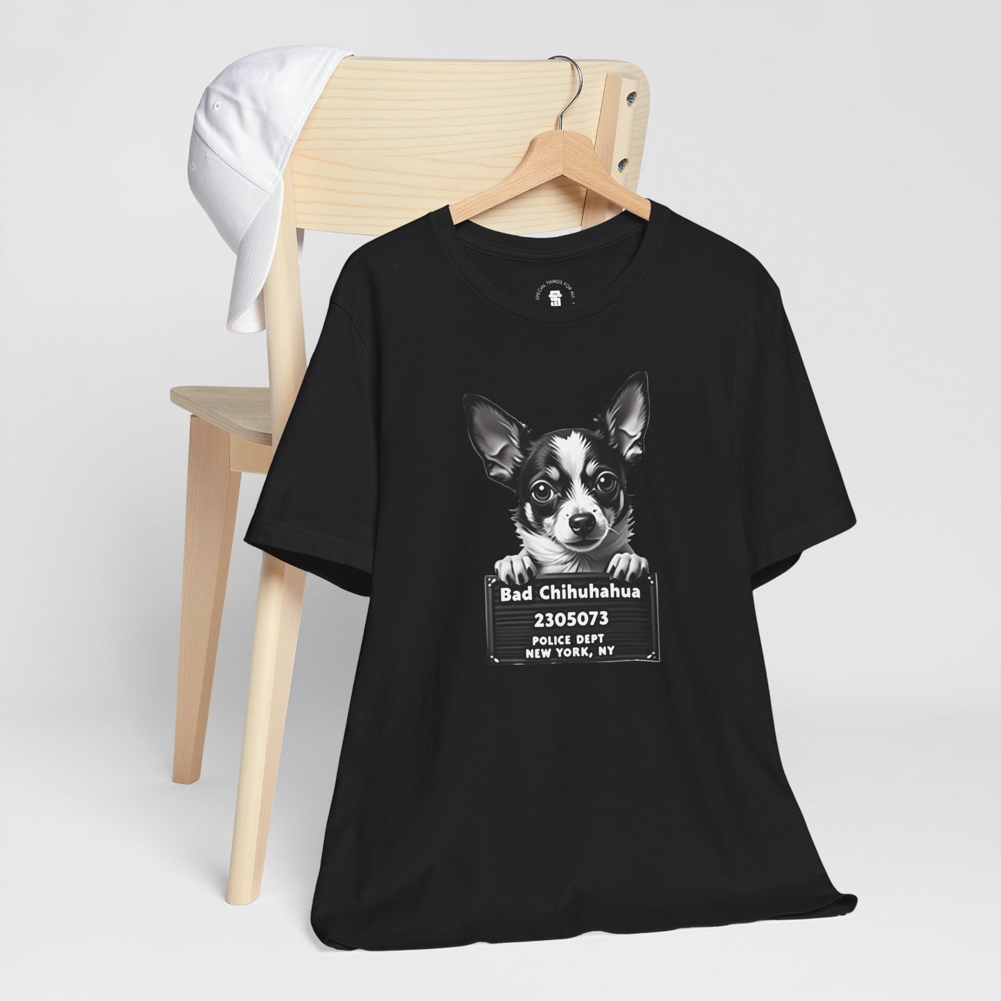 Funny Bad Chihuahua Mugshot T-Shirt