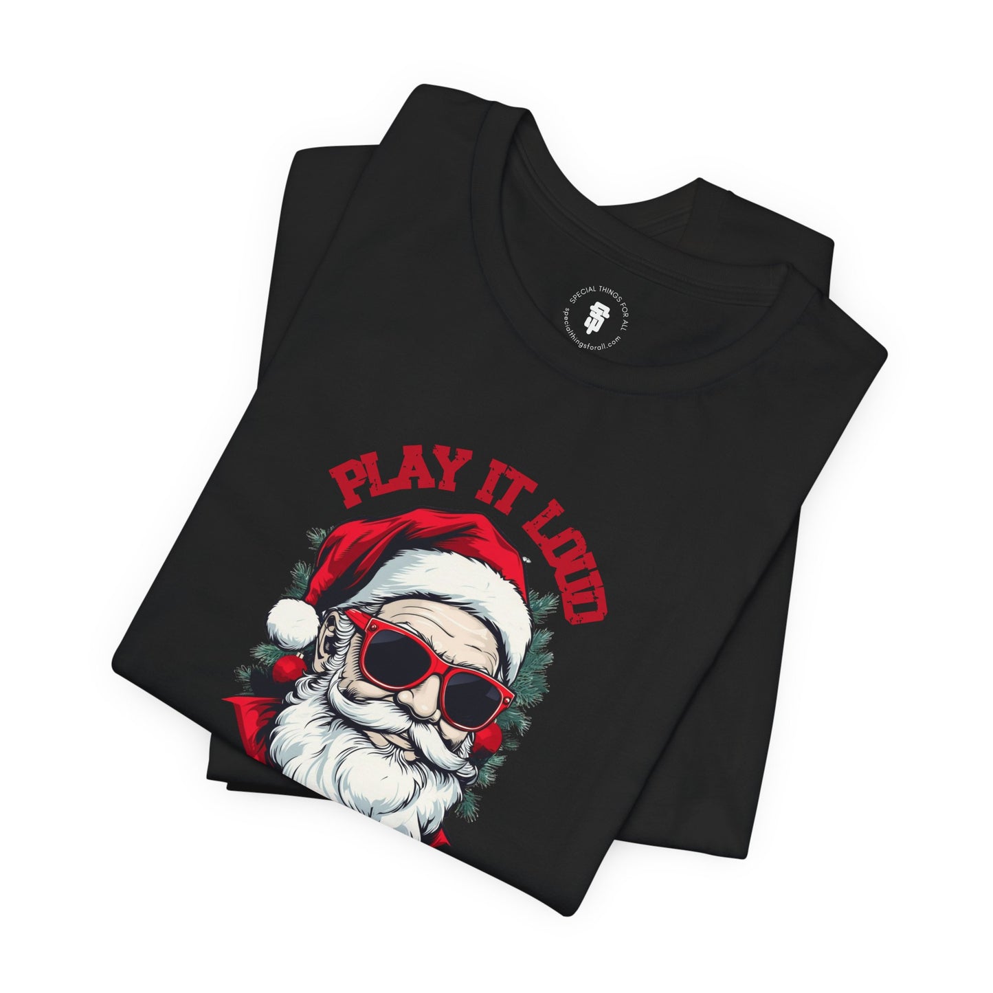 Santa Claus Play it Loud Mutha Funny Christmas T-Shirt