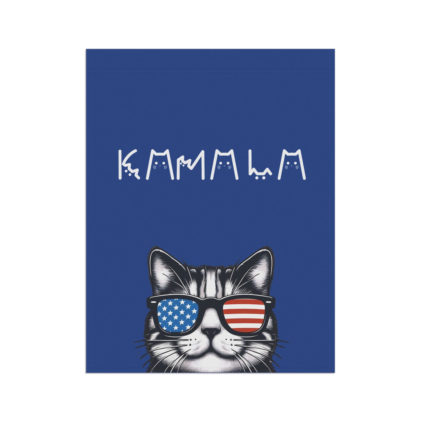 Kamala Harris Cat Garden House Flag